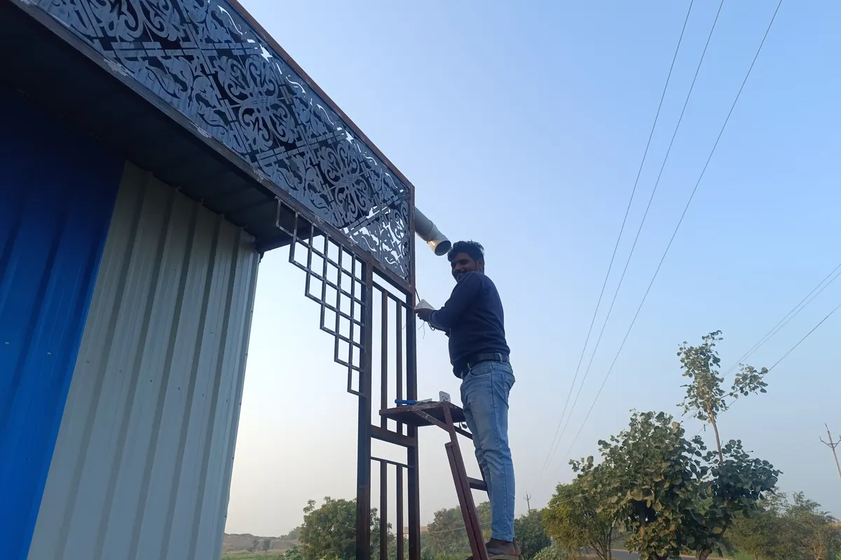 CareTech team working on a site installation